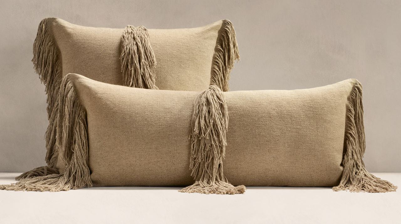 Tatonka Fringed Linen Throw Pillow, Your Western Decor & Design