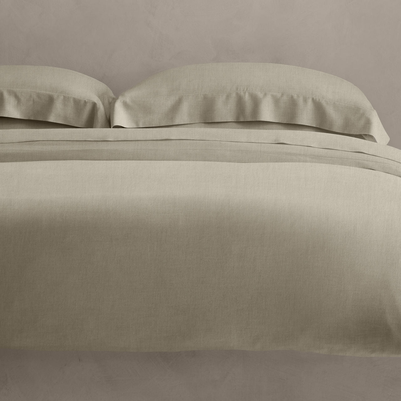 F/Q cashmere cotton blend duvet cover newest set - Dark sand