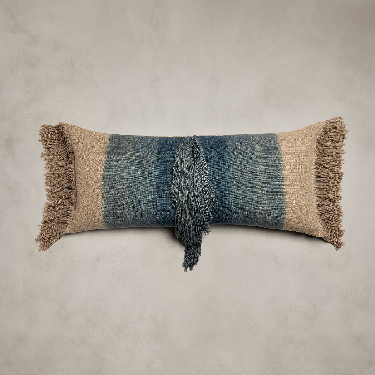 Tatonka Fringed Linen Throw Pillow